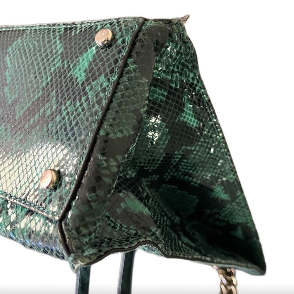 Kate Spade Denee South Kensington Teal Snakeskin Tote EUC - Picture 8 of 11